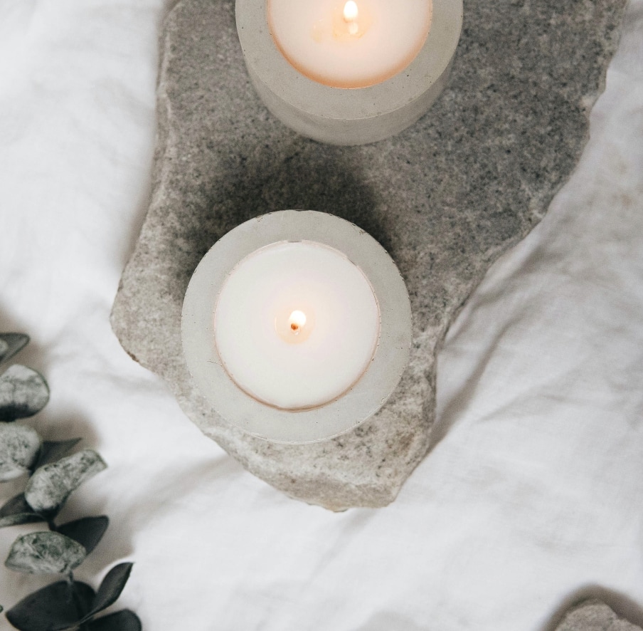 Candles on a table